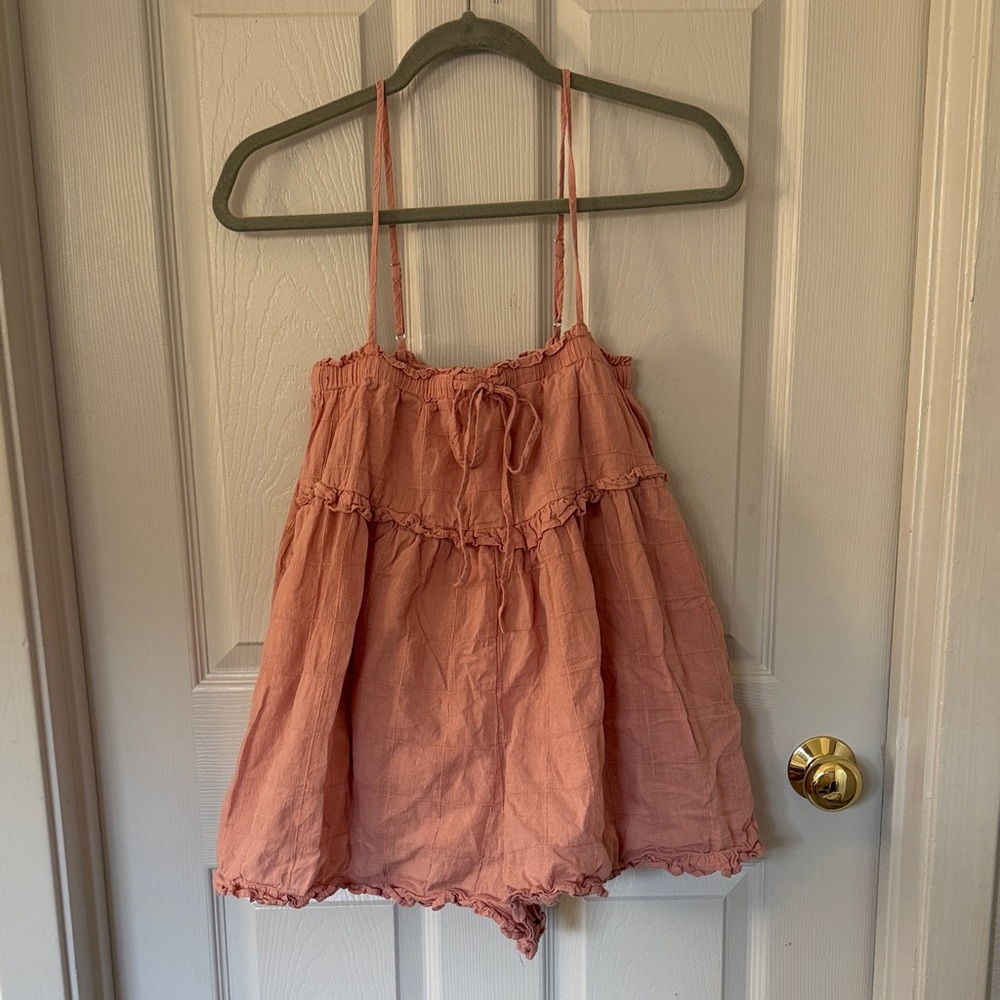 By Together Blush Ruffle Strap Top